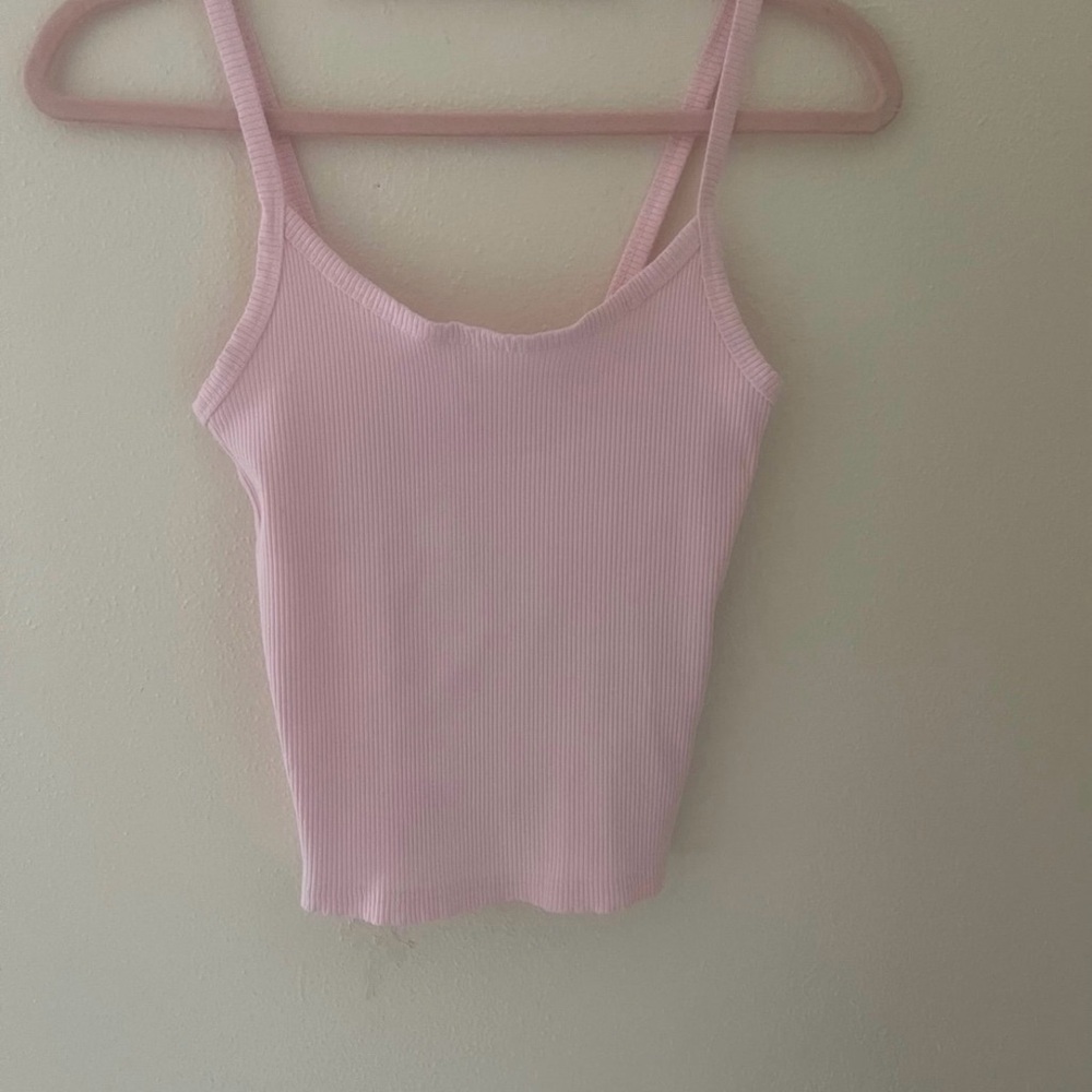Charlotte Russe Pink Fitted Crop Camisole